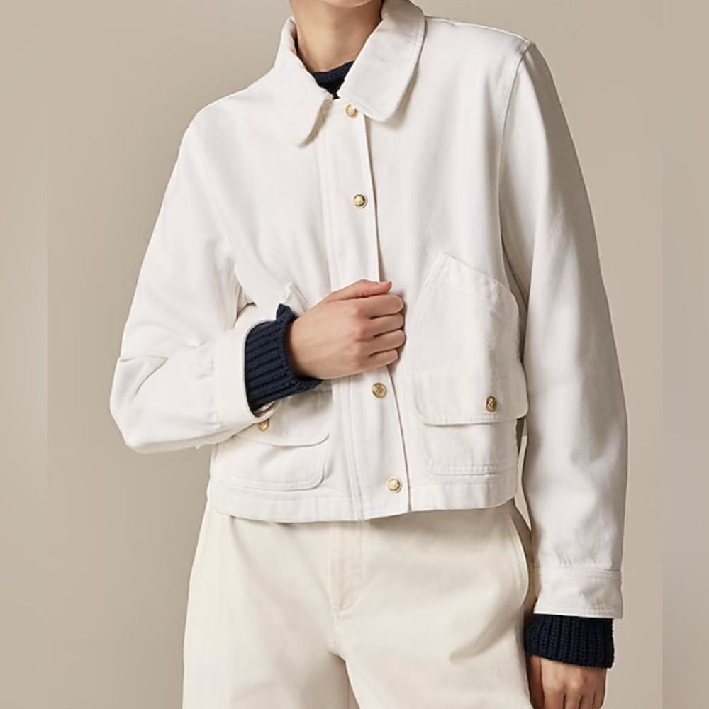 J.Crew Short Barn Jacket in cotton twill NWT Size XL